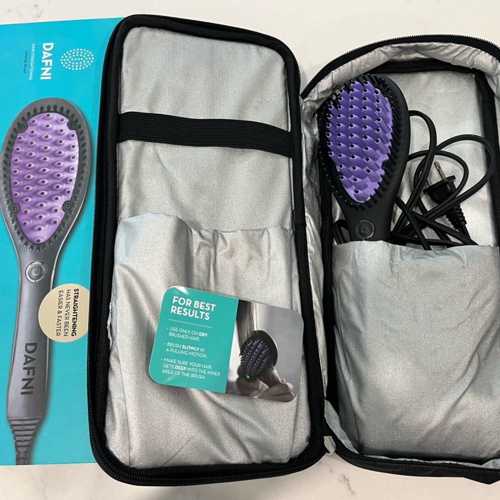 Purple Hair Straightening Brush